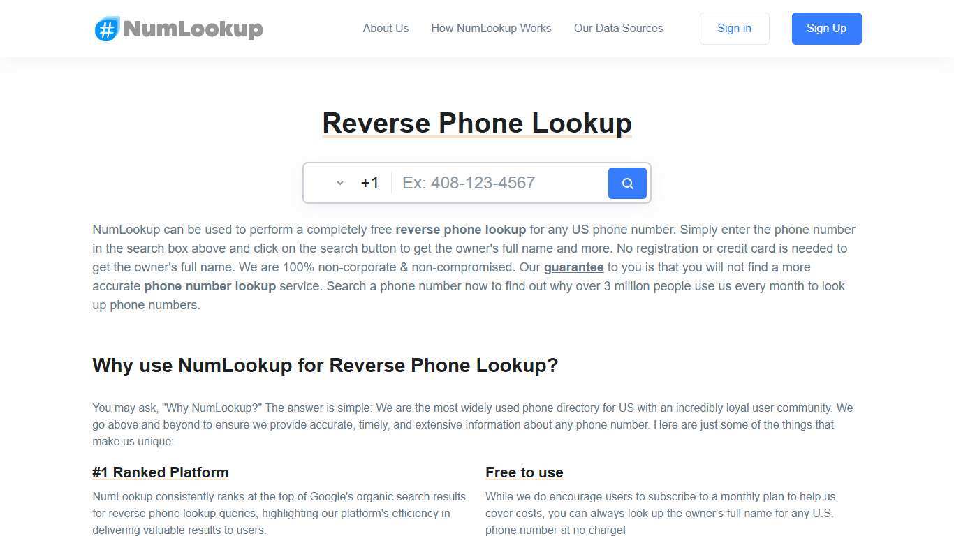 Reverse Phone Lookup
